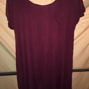 Maroon T Shirt Dress